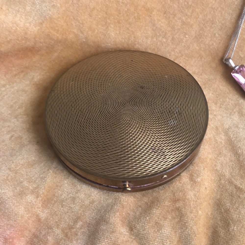 Gold plated compact,1940s